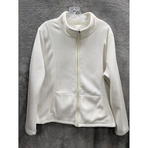 Womens Fleece Jacket XL Estimated Casual ‎ Full Zip Cozy Sherpa Teddy Athleisure